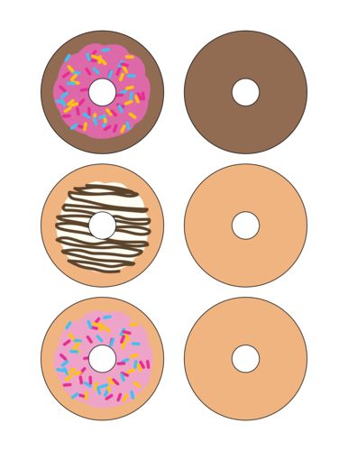 Create a fun celebratory garland with this donut template. Design features sprinkle and glazed donuts. Sandwich a piece of string through the middle and hang up to party! Donut Paper Squishy, Doughnut Craft, Donut Template, Paper Squishes, Paper Restaurant, Donut Squishy, Donut Pictures, Squishy Ideas, Squishy Food