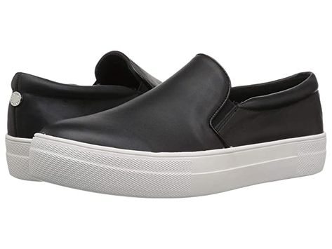 Steve Madden Gills Sneaker Steve Madden Slip On Sneakers, Black Leather Shoes Women, Ankle Sneakers, Black Shoes Women, On Sneakers, Vans Classic Slip On Sneaker, Slip On Sneakers, Shoes Black, Sneakers Black