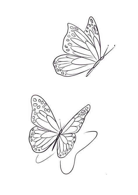 Butterfly Landing Tattoo, Linework Butterfly, Mariposas Tattoo, Butterfly Landing, Butterfly Tattoo Stencil, 3d Butterfly Tattoo, Tattoo 2023, Redwork Patterns, Becoming A Tattoo Artist