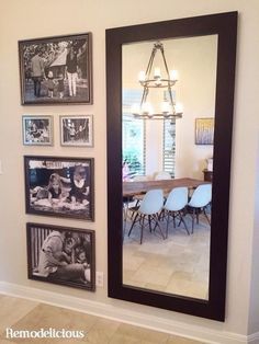 all-the-way Tuesday!!! Weekly inspiration to help you get your images up where they belong ... on the wall!| Kate Callahan Photography Collage Bedroom, Big Prints, Foyer Decorating, Gallery Wall Decor, Big Photo, Prints Wall, Large Mirror, Wall Gallery, Hallway Decorating