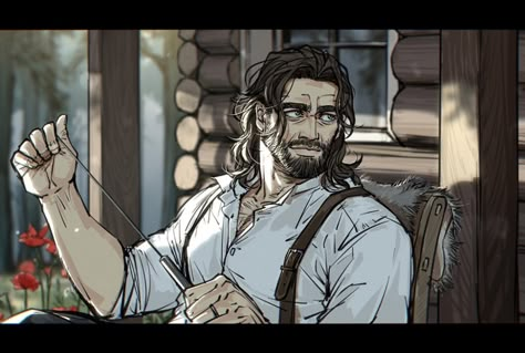 Bearded Man Art, Bearded Characters, Abraham Van Helsing, Bearded Man, Man Art, D&d Dungeons And Dragons, Fantasy Male, Manga Cute, Character Design Male