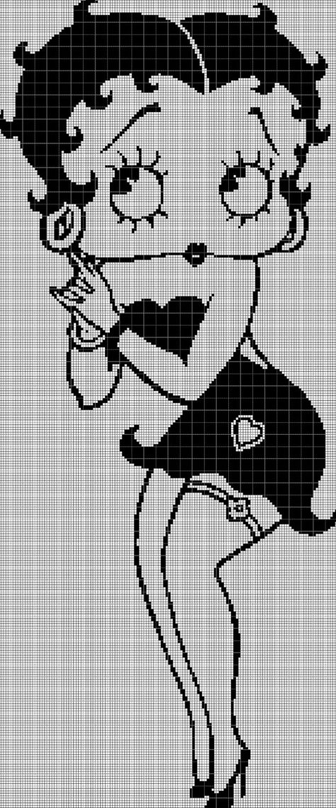 Crochet Betty Boop, Betty Boop Cross Stitch, Betty Boop Crochet, Digital Computer, Knit Projects, Pattern Ideas, Cross Stitch Patterns Free, Stained Glass Patterns, Easy Christmas