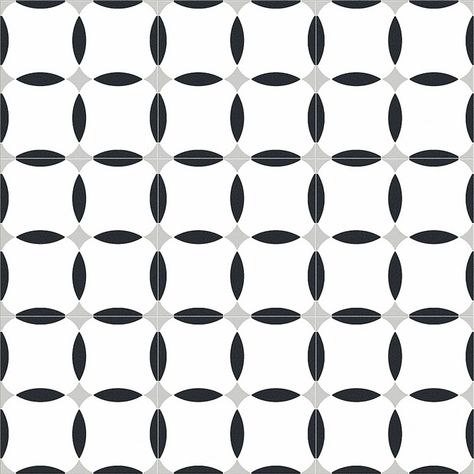 BLACK DIAMOND MATT NOSTALGIC - 205x205mm | The Tile Mob Diamond Tile Pattern, Pallet Size, Diamond Tile, Encaustic Tile, Tile Pattern, White Lilies, White Leaf, Beautiful Tile, Coastal Style