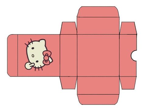 Hello Kitty Box Printable, Hello Kitty Box Template, Printable Paper Toys Templates, Paper Toy Printable, Box Template Printable, Diy Hello Kitty, Hello Kitty Photos, Pink Wallpaper Hello Kitty, Hello Kitty Printables