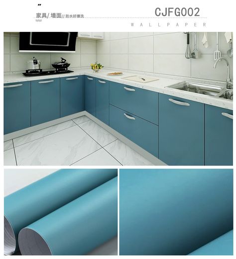 Furniture Cabinets Self Adhesive Film Wallpaper PVC Waterproof Wardrobe Desktop Kitchen Stickers Drawer Contact Paper Thickened|Wallpapers| | - AliExpress Contact Paper Cabinets, Hall Makeover, College Furniture, Upstairs Kitchen, Film Wallpaper, Cheap Wallpaper, Waterproof Wallpaper, Kitchen Stickers, Tiny Cottage