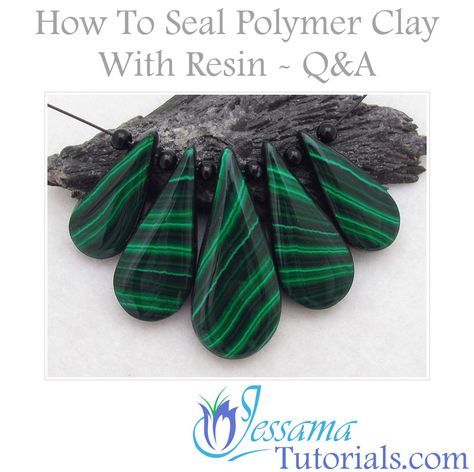 How to seal polymer clay with resin. Paint Polymer Clay How To, Seal Polymer Clay, Clay With Resin, Polymer Tutorial, Clay Recipe, Precious Metal Clay Jewelry, Craft Clay, Clay Techniques, Polymer Clay Ornaments