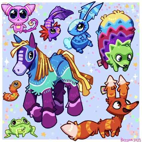 Pinata Character Design, Viva Pinata Art, Cryptic Monsters, Viva Pinata, Jax Tadc, Fandom Fanart, Banjo Kazooie, Pinata Party, Childhood Games