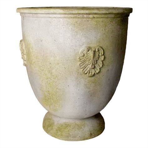 Astoria Grand Mcelfresh Fiberstone Urn Planter | Wayfair Metal Trough Planter, Wicker Planter, Trough Planters, Garden Urns, Patio Planters, Urn Planters, Animal Planters, Outdoor Planter, Planter Pots Outdoor