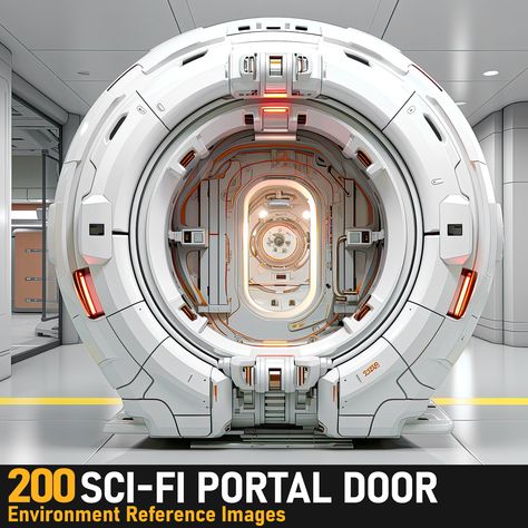 Sci-fi Portal Door|4K Reference Images,  on ArtStation at https://www.artstation.com/artwork/m8V1ke Sci Fi Portal, Game Animation, Portal Game, Animation Illustration, Sci Fi Design, Kids Mood, Game Concept Art, Game Concept, Time To Go