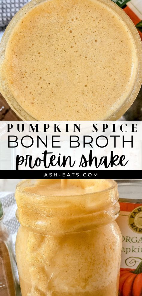 This animal-based pumpkin spice protein shake is made with bone broth protein powder, frozen banana, pumpkin puree, yogurt, raw milk, pumpkin spice, vanilla, and is sweetened with your choice of honey, maple syrup, or dates. Have you ever had an animal-based protein shake? This animal-based protein shake is filled with nutrient-dense ingredients. Great if you’re trying to get more protein in. #animalbasedproteinshake #bonebrothproteinpowder #pumkinspice Pumpkin Spice Protein Shake, Get More Protein, Protein Shake Ingredients, Raw Dairy, Bone Broth Protein, Pumpkin Yogurt, Dairy Recipes, Protein Powder Shakes, Healthy Beef Recipes