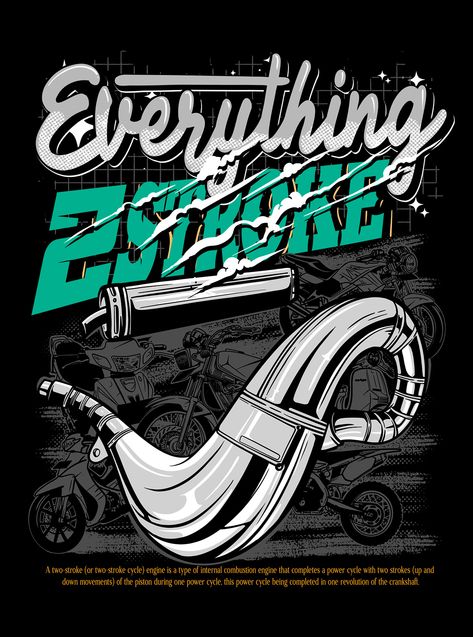 2 stroke on Behance Motorcycles Logo Design, Motor Logo, Direction Illustration, Crypto Wallet, Automotive Illustration, Motorcycle Illustration, Luffy Gear 5, Graphic Tshirt Design, Bike Art