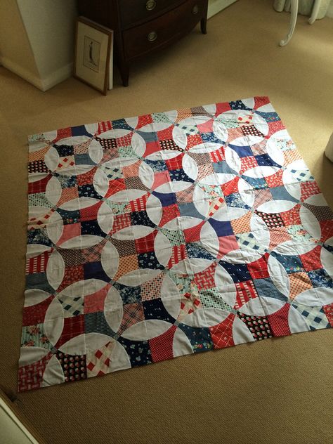 The whole quilt top done! Flowering Snowball Quilts, Snowball Quilts, Snow Ball, Patriotic Quilts, Quilt Of Valor, Blue Quilts, Scrappy Quilts, Interesting Photos, Scrap Quilts