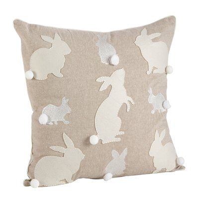 Saro Wonderland Cotton Throw Pillow Cottontail Rabbit, Kelsey Rose, Somebunny Loves You, Bunny Nursery, Embroidered Throw Pillows, Feather Pillows, Throw Pillows Bed, Accent Throw Pillows