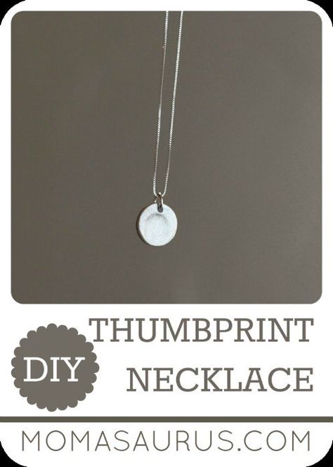 50 Fabulous Mother’s Day Gifts You Can Make For Under $20 Thumbprint Necklace, Thumb Print, 50 & Fabulous, Best Gifts For Mom, Diy Mothers Day Gifts, Necklace Diy, Mother's Day Diy, Mothers Day Crafts, Gifts For Your Mom