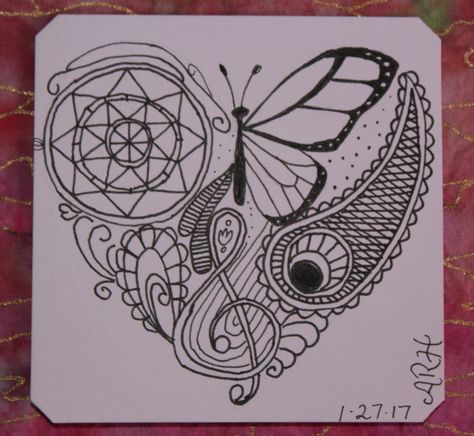 Zentangle Valentines, Door Sketch, Zentangle Heart, Valentine Drawing, Doodle Hearts, Tattoos 2024, Abstract Tattoos, Paisley Doodle, Valentine Projects