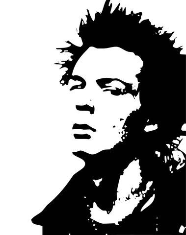 Sid Vicious Tattoo, Sid Vicious, Arte Punk, Silhouette Painting, Punk Art, Linocut Art, Shadow Photos, Flash Art, Stencil Art