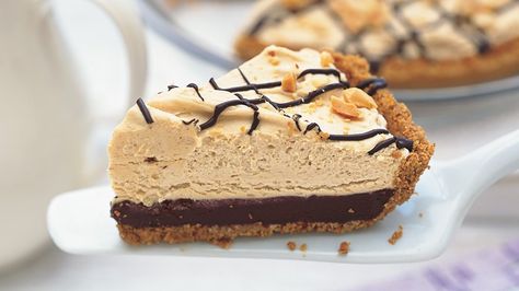 Black-Bottom Peanut Butter Mousse Pie Recipe | Bon Appetit Peanut Butter Mousse Pie, Mousse Pie, Peanut Butter Mousse, Chocolate Peanut Butter Pie, Chocolate Graham Crackers, Peanut Butter Pie, Butter Pie, Peanut Butter Chips, Delicious Pies