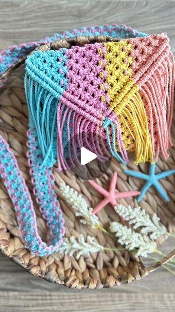 Macrame Sling Bag, Bags Handmade, Macrame Hanging, Macrame Bag, Sling Bags, Macrame Art, July 16, Handmade Bags, Kids Bags