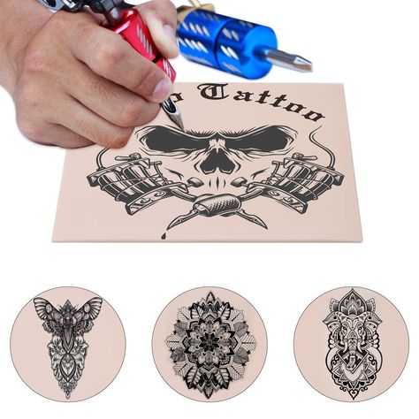 Blank Tattoo Practice Skin, Gospire 10pcs 8x6in Practice Skin Tattoo Skin Practice Sheet for Beginners and Experienced Artists (Rubber Type) Tattoo Practice Skin, Skin Tattoo, Tattoo Practice, Tattoo Skin, Crop Top And Leggings, Side Tattoos, Lip Tattoos, Tattoo Kits, Tattoo Supplies