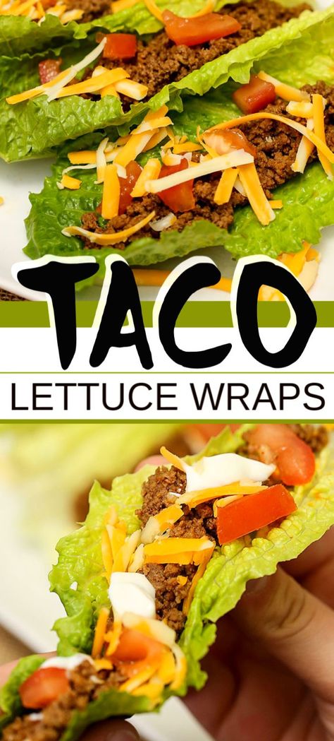 Salat Wraps, Taco Salat, Low Carb Taco, Taco Wraps, Lettuce Tacos, Taco Lettuce Wraps, Low Carb Tacos, Lettuce Wrap Recipes, Protein Meal