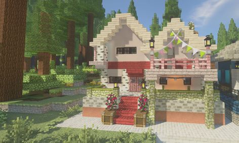 Big Minecraft Houses, Modern Minecraft Houses, Aesthetic Minecraft, Minecraft Houses Survival, Minecraft Aesthetic, Minecraft Houses Blueprints, Minecraft Modern, Minecraft Cottage, Easy Minecraft Houses