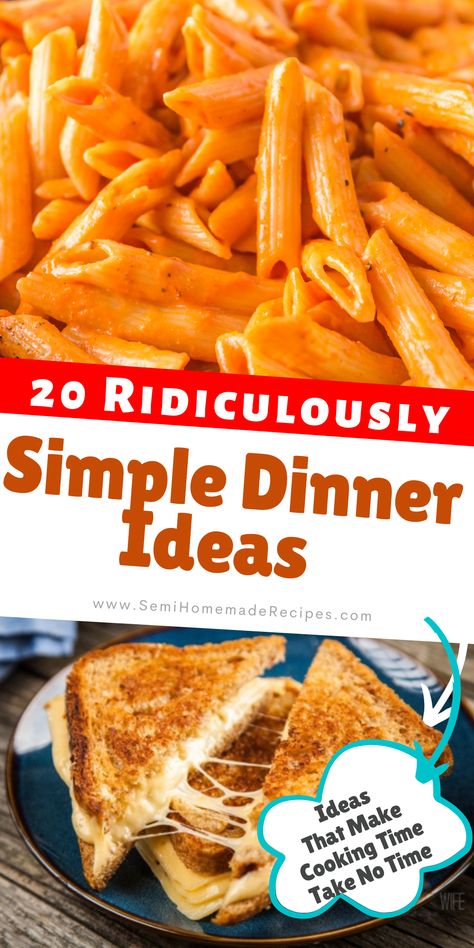 Easy Dinner Recipes With Things You Have At Home, Easy Dinner Ideas When You Have No Food, Fast And Easy Supper Ideas, Last Minute Dinner Recipes, Simple Dinner Ideas For One, Thrown Together Dinners, Really Easy Meals, Lazy Dinners For Two, Late Supper Ideas