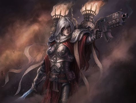 Sister Of Battle, Warhammer Marine, 40k Sisters Of Battle, Sisters Of Battle, Adepta Sororitas, Grey Knights, Warhammer 40k Art, Warhammer Art, Warhammer 40k Artwork