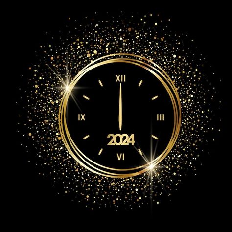 Countdown Images, Midnight Clock, New Year Clock, 2024 Images, Free! Gif, New Years Countdown, Countdown Clock, Happy New Year 2016, New Year Gif