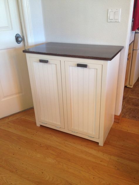 I Built a Tilt-Out Trash Can Cabinet – Less Talk, More Do Kitchen Garbage Can Storage, Garbage Can Cabinet, Can Cabinet, Garbage Can Storage, Trash Storage, Trash Can Cabinet, Recycling Containers, Can Storage, Kitchen Trash Cans