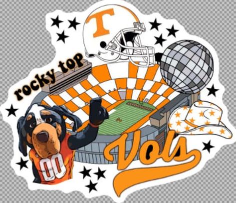 These cute stickers are perfect for laptops, bags, journals and more! Tennessee Vols, Tn Vols Sublimation Designs, Tn Vols Sublimation, Tennessee Mascot, Tennessee Vols Png, Tennessee Vols Stickers, Tennessee Vols Shirts, Tennessee Waltz, Tennessee Volunteers Football