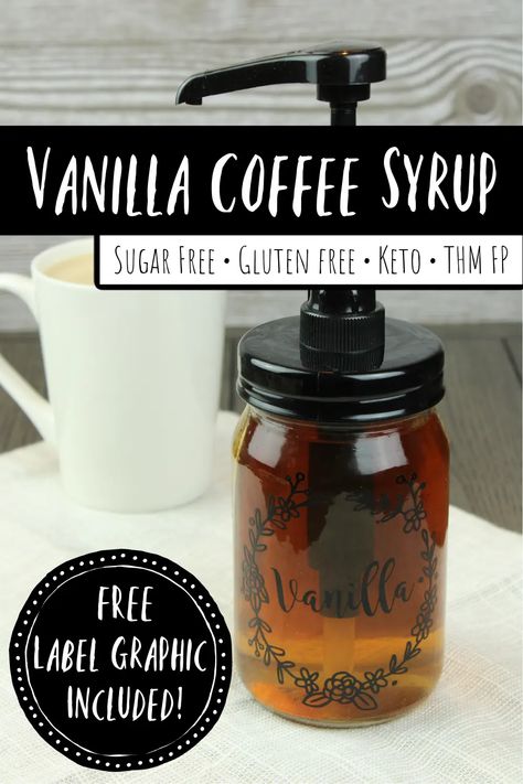 Keto Vanilla Syrup For Coffee, Keto Coffee Syrup Recipes, Coffee Syrup Recipe Sugar Free, Sugar Free Coffee Syrup Recipe, Keto Coffee Syrup, Sugar Free Simple Syrup Recipe, Sugar Free Syrup Recipe, Vanilla Coffee Syrup, Healthy Syrup