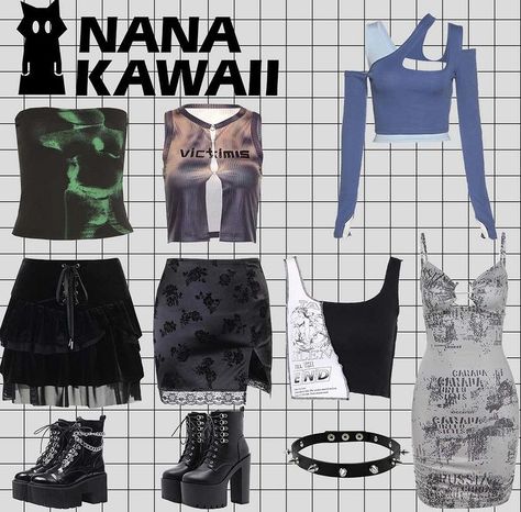 Japanese Street Fashion Female, Ts4 Alt Cc, Nana Sims 4 Cc, Y2k Long Skirt, Nana Clothes, Cc Sims4, Custom Cast, Cc Folder, Sims Clothes