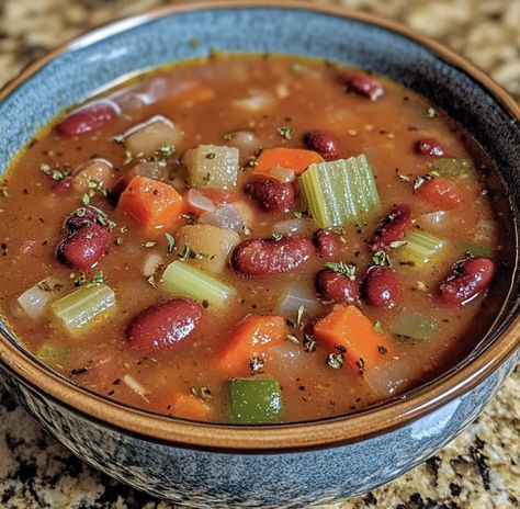 Kidney Bean Vegetable Soup Recipe – Easy Cooking Ideas Pinto Bean Soup Instant Pot, Bean Vegetable Soup, Bean Soup Instant Pot, Kidney Bean Soup, Soy Sauce Dressing, Beans From Scratch, Recipes With Kidney Beans, Pinto Bean Soup, Legume Recipes