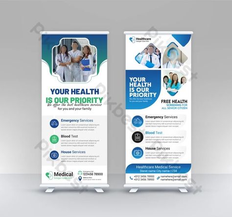 medical healthcare x banner dental doctor standee design modern roll up template Medical Banner Design, Doctor Banner, Tradeshow Display, Hoarding Design, Dental Doctor, X Banner, Flex Banner Design, Standee Design, Flex Banner