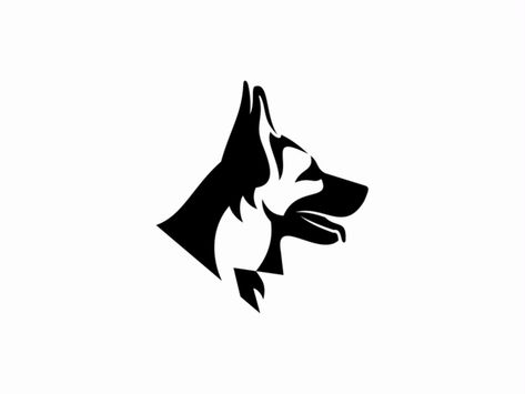 German Shepherd by Lucian Radu on Dribbble Dog Logo Design Ideas, German Shepherd Tattoo, Pet Taxi, German Shepherd Art, Dog Logo Design, Malinois Dog, Dog Icon, Logo Design Ideas, Desk Ideas