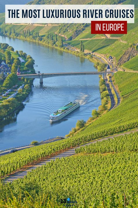 The best luxury river cruise in Europe. Enjoy the beautiful green scenery. Did you know that you can combine your love of wine with River Cruising? That’s right! Not only will you be able to sail through Europe in luxury but you will be able to visit some of the world’s most fabled wine regions at no additional cost. Did you know you’ll be accompanied by a  Wine Host, who will guide you through the wonderful flavours and tastes of Europe? It doesn’t get much better than that! Scenic River Cruise Europe, Best River Cruises In Europe, Tauck River Cruises Europe, Europe River Cruise, Uniworld River Cruise, Douro River Cruise, Best River Cruises, Seine River Cruise, River Cruises In Europe