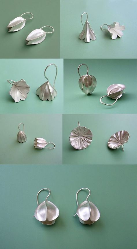 Metal Clay Jewelry, Organic Jewelry, Earrings Inspiration, Nature Inspired Jewelry, Diy Schmuck, Contemporary Jewellery, Bijoux Diy, Nature Jewelry, Modern Jewelry