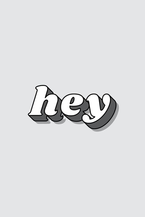 Bold font hey retro funky typography | free image by rawpixel.com / Namcha Funky Typography, Free Illustration Images, Bold Fonts, Download Free Images, Creative Home, 3d Illustration, Free Image, Typography