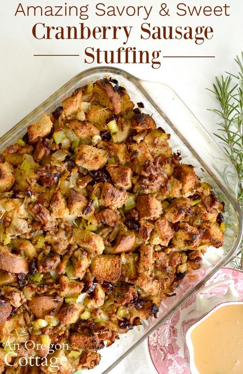 Sausage Cranberry Stuffing, Cranberry Sausage Stuffing, Cranberry Dressing, Dressing Stuffing, Cranberry Stuffing, Dressing Recipes Thanksgiving, Sage Sausage, Thanksgiving 2020, Recipes Thanksgiving