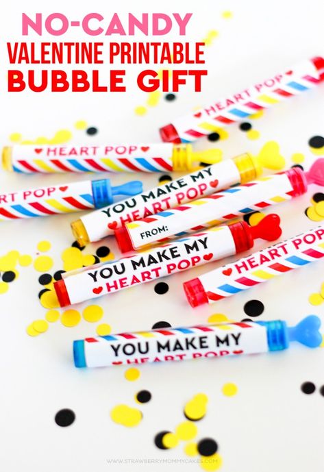 This No-Candy Valentine Printable Gift is SOOO cute and so fun, the kids won't even miss the candy! Candy Bubbles, Cute Valentines Day Ideas, Bubble Gift, Diy Valentines Cards, Valentines For Mom, Valentine's Day Crafts For Kids, February Valentines, Valentine's Day Printables, Printable Valentine