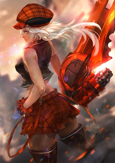 God Eater Wallpapers, Alisa Ilinichina Amiella, God Eater 2, God Eater, Cabbie Hat, Plaid Outfits, Bare Shoulders, Fire Emblem, Art Music