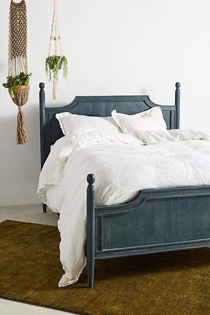 Anthropologie Washed Wood Bed #ad #homesweethome #homestyle #homedecoration #homedesign #homedecor #homefurniture #homemade #homefurnitures #homeoffice #bedroom Painted Wood Bed Frame, Cheap Living Room Furniture, Kitchen Furniture Storage, Painted Beds, Painted Bedroom Furniture, Hanging Furniture, Wood Bed Frame, Wood Bed, Wood Beds