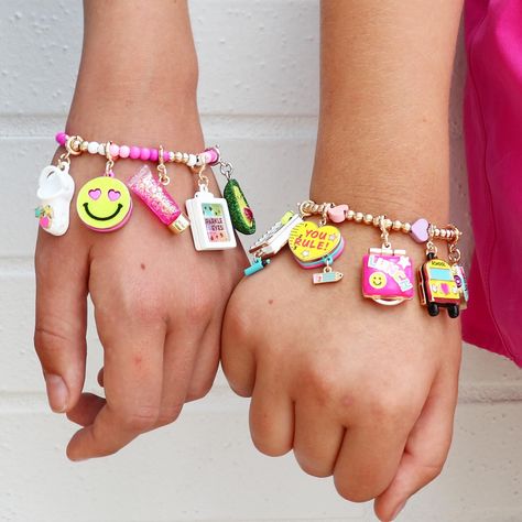 Charm School Rules: Make charm bracelets with your bestie! #charmit #charm #charms #charmbracelet #charmbracelets #charmnecklace #charmnecklaces #backtoschool School Rules, Charm School, Girly Accessories, Charm Bracelets, Charm Necklace, Back To School, Charm Bracelet, Charms