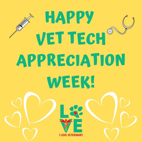 Happy Vet Tech Appreciation Week! ❤️❤️❤️ Vet Tech Week Quotes, Vet Tech Appreciation Week Ideas, Vet Tech Quotes, Vet Tech Appreciation Week, Veterinary Technician Week, Tech Appreciation Week, Vet Tech Humor, Vet Tech Appreciation, Veterinary Tech