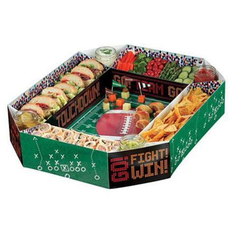 Party City Football Snack Stadium Superbowl Drinks, Football Snack Stadium, Football Party Snacks, Snack Stadium, Football Appetizers, Football Party Foods, Snack Display, 2023 Food, Football Party Supplies