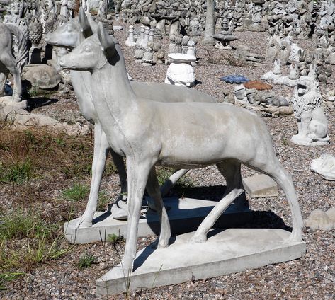 Concrete Garden Statues, Cement Statues, Cement Garden, Deer Statues, Concrete Statues, Animal Categories, Lawn Art, Concrete Materials, European Farmhouse