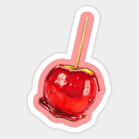 Apple Sticker, Apple Tattoo, Apple Hat, Apple Candy, Apple Stickers, Candy Stickers, Apple Fruit, Candy Apple, Chocolate Caramel