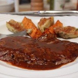 Minute Steaks with Barbeque Butter Sauce - Allrecipes.com Bbq Butter, Beef Chuck Steak Recipes, Minute Steak Recipes, Chuck Steak Recipes, Minute Steak, Beef Chuck Steaks, Sauce Video, Minute Steaks, Beef Entrees