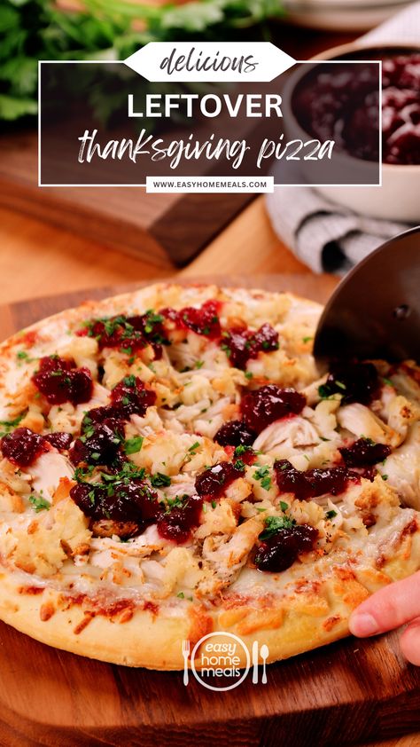 Turn your Thanksgiving leftovers into a masterpiece with this Leftover Thanksgiving Pizza: because nothing says 'I'm still thankful' like piling yesterday's feast on a Wild Mike's Ultimate Pizza. #ad #thanksgivingrecipe #thanksgivingleftovers #thanksgiving #leftovers #pizzarecipe #thanksgivingpizza Thanksgiving Pizza Ideas, Thanksgiving Pizza Recipe, Thanksgiving Pizza, Pizza Recipe Easy, Easy Home Meals, Leftover Thanksgiving, Thanksgiving Leftover, Leftover Pizza, Leftover Cranberry Sauce