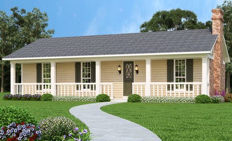 The Gregory Park Country Ranch Home has 3 bedrooms and 2 full baths. See amenities for Plan 020D-0085. Simple Ranch House Plans, Holly House, Ranch Style House, House Pictures, House Plans 3 Bedroom, House Plans One Story, Ranch House Plan, Ranch Style House Plans, Building House